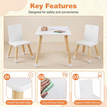 Load image into Gallery viewer, Kids Table and Chair Set, Children Activity Table with 2 Chairs
