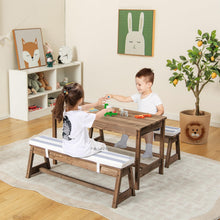 Load image into Gallery viewer, Kids Picnic Table with Cushions and Umbrella
