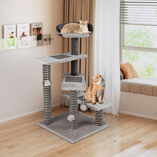 Load image into Gallery viewer, Cat Tree, 93cm Tall Modern Cats Tower with Padded Top Perch

