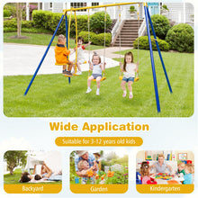 Load image into Gallery viewer, Kids Metal Swing A-Frame with Swings
