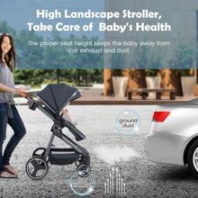 Load image into Gallery viewer, Convertible Baby Stroller with Footmuff and Extendable Canopy

