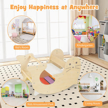 Load image into Gallery viewer, 3 in 1 Kids Wooden Arch Climbing Frame with Sea Lion Pattern

