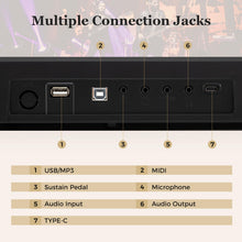 Load image into Gallery viewer, 88 Key Foldable Piano Keyboard with MIDI Wireless Connection and Microphone

