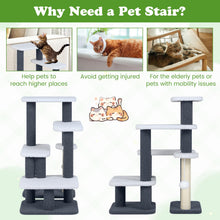 Load image into Gallery viewer, Cat Stairs, 2-in-1 Cat Tree Tower Pet Steps with Sisal Scratching Posts
