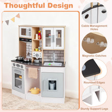 Load image into Gallery viewer, Wooden Kitchen Playset with Sound and Light for Boys Girls
