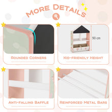 Load image into Gallery viewer, Kids Storage Shelf, Toy Storage Organizer with Chalkboard/Whiteboard, 4 Top Compartments
