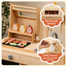 Load image into Gallery viewer, Kids Barbecue Playset, Wooden Children Kitchen with Sink
