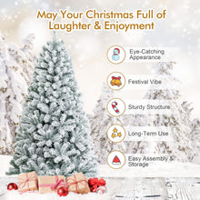 Load image into Gallery viewer, 180 cm Snow Flocked Artificial Christmas Tree with 600 Tips

