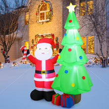 Load image into Gallery viewer, 8 Feet Inflatable Christmas Tree with Santa Claus &amp; Gift Boxes
