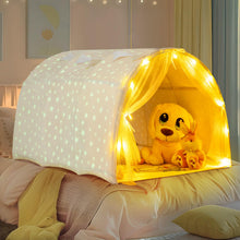 Load image into Gallery viewer, Magical Twin Bunk Bed Privacy Space with Glow in the Dark Stars
