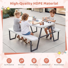 Load image into Gallery viewer, Kids Picnic Table, Children Outdoor Camping Table with Benches &amp; Umbrella Hole
