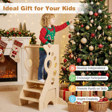 Load image into Gallery viewer, 2 in 1 Wooden Standing Tower with Removable Safety Bars

