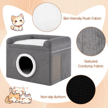 Load image into Gallery viewer, Cat House for Indoor Cats, Foldable Cat Condo
