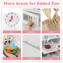 Load image into Gallery viewer, Wooden Play Kitchen for Kids with 3 Adjustable Heights with Stoves and Ice Maker
