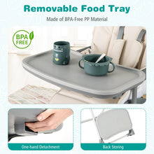 Load image into Gallery viewer, Portable Adjustable Highchair with Footrest and Detachable Tray for Babies
