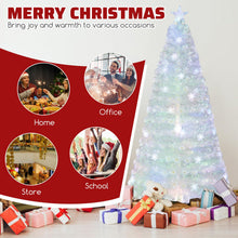 Load image into Gallery viewer, 4/5/6/7 Feet Artificial Fiber Optic White Pre-lit Christmas Tree with Light
