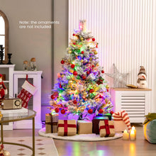 Load image into Gallery viewer, 4.5FT Pre-lit Snow-flocked Artificial Christmas Tree
