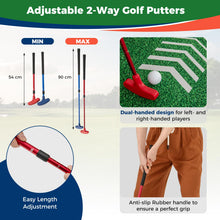 Load image into Gallery viewer, 11 FT Putting Green Mat with 2 Adjustable Putters 6 Balls and 12 Hole Covers for Party
