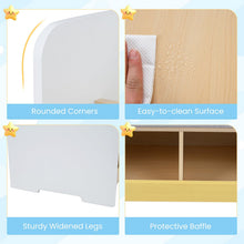 Load image into Gallery viewer, Kids Toy Storage Unit with Bench, Wooden Children Bookcase with 2 Cubbies
