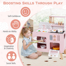 Load image into Gallery viewer, Wooden Kitchen Playset with Stoves and Cookware Accessories
