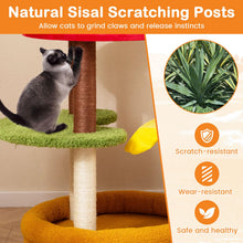 Load image into Gallery viewer, Cat Tree, 106cm Tall Hamburger-Theme Cats Tower | Indoor Multi-Level Kitten Climbing Stand Activity Center
