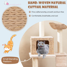 Load image into Gallery viewer, Cat Tree, 122cm Cattail Cat Tower with Sisal Scratching Posts, Perch, Cat Condo &amp; Bed
