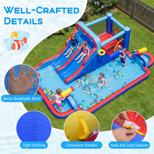 Load image into Gallery viewer, Inflatable Water Park, 5 in 1 Mega Kids Bouncy Castle with Dual Slides, Climbing Wall
