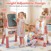 Load image into Gallery viewer, 4 in 1 Kids Art Easel Children Double Side Easel
