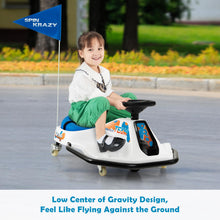Load image into Gallery viewer, 24V Kids Ride On Car, Electric Go Kart with 360¡ã Spin Wheels, Wireless Connection, USB, Radio, Music
