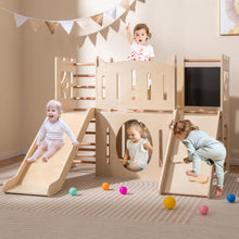 Load image into Gallery viewer, 8-in-1 Toddler Slide with Ladders and Toy Storage
