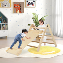 Load image into Gallery viewer, 4-in-1 Kids Climbing Set, Wooden Toddler Climber with Slide/Climbing Ramp
