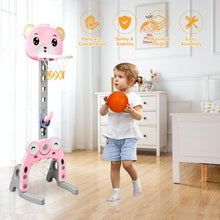 Load image into Gallery viewer, 3-in-1 Height Adjustable Basketball Stand with Football Goal and Ring Toss

