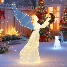 Load image into Gallery viewer, Pre-lit Christmas Angel, 3D Glittered Angel with LED Lights
