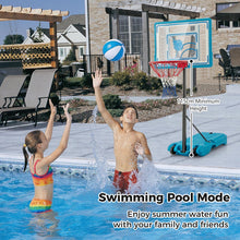 Load image into Gallery viewer, 3.8-4.4FT Poolside Basketball Goal System with Wheels and Fillable Base
