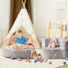 Load image into Gallery viewer, 2 in 1 Kids Sofa Chair, Glow in the Dark Children Couch
