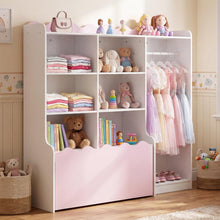 Load image into Gallery viewer, Kids Dress up Storage Wardrobe, Children Toy Storage Organizer

