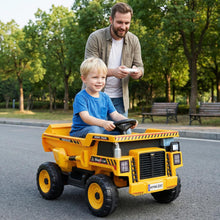 Load image into Gallery viewer, 4-Wheeler Construction Electric Vehicle with Dump Bed and Remote Control
