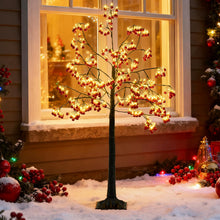 Load image into Gallery viewer, 50CM/5FT Christmas Tree, Artificial Xmas Tree with Bendable Branches, 384 Red Balls
