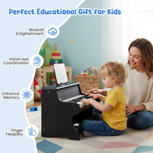 Load image into Gallery viewer, Wooden Kids Piano Keyboard 25 Keys Digital Piano with Music Stand Music Learning Gift for 3+ Kids
