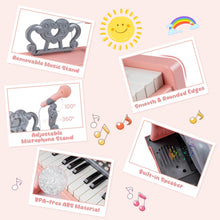 Load image into Gallery viewer, Mini Electric Toddler Keyboard with Microphone (Short Stand without Stool)

