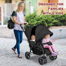 Load image into Gallery viewer, Double Seat Stroller with Adjustable Push Handle and Foot Rest
