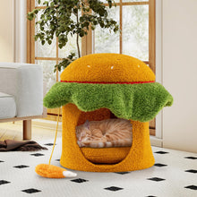 Load image into Gallery viewer, Cat House, Hamburger-Shaped Cats Cave Bed | Small Kitten Condo Furniture
