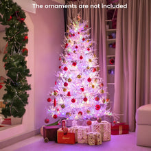 Load image into Gallery viewer, 6FT Pre-lit Christmas Tree with 383 Snow Flocked Branch Tips
