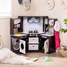 Load image into Gallery viewer, Wooden Kids Play Kitchen Corner with Lights and Water Circulation System
