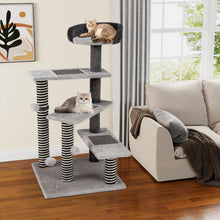 Load image into Gallery viewer, Cat Tree, 93cm Tall Modern Cats Tower with Padded Top Perch
