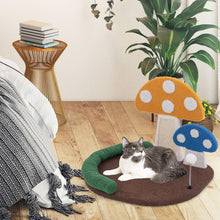 Load image into Gallery viewer, Mushroom Cat Bed, Multifunctional Cat Tree House Kitten Bed
