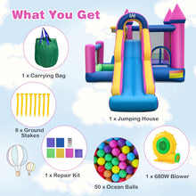 Load image into Gallery viewer, Inflatable Bouncy Castle, Kids Bounce House with 680W Blower
