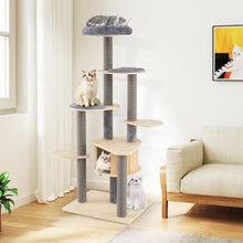 Load image into Gallery viewer, Cat Tree, Tall Multi-Layer Cats Tower, Detachable Mats &amp; Scratching Posts

