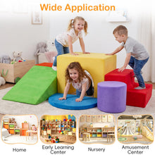 Load image into Gallery viewer, Toddler Climb and Crawl Foam Play Set, 6 Piece Educational Soft Foam Climbing Blocks
