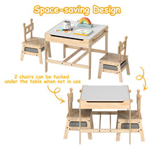 Load image into Gallery viewer, Kids Table and Chairs 4 in 1 Wooden Activity Desk Set (Robot Shape)
